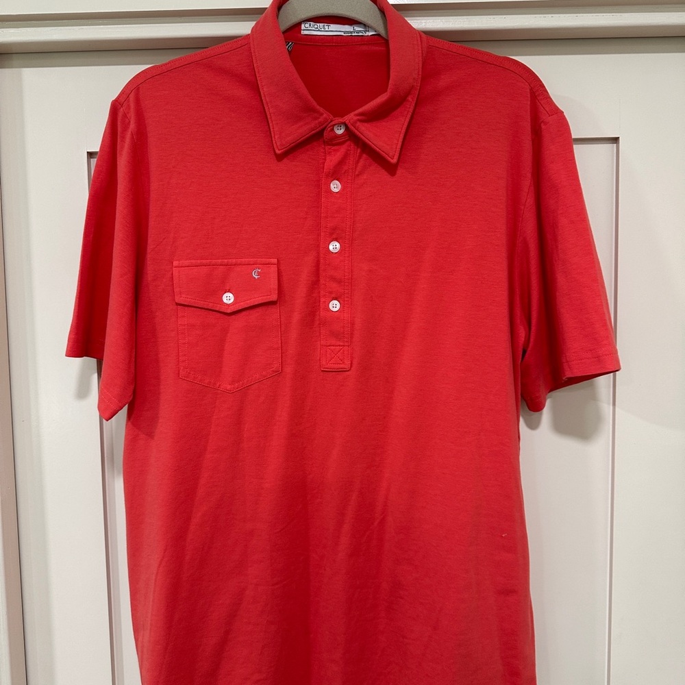 Criquet Red Polo in Soft Pima Cotton